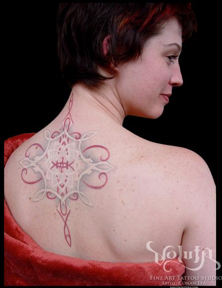 Tattoos - White Ink Celtic Sun - 75873